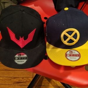 New era batman beyond and X-Men hats